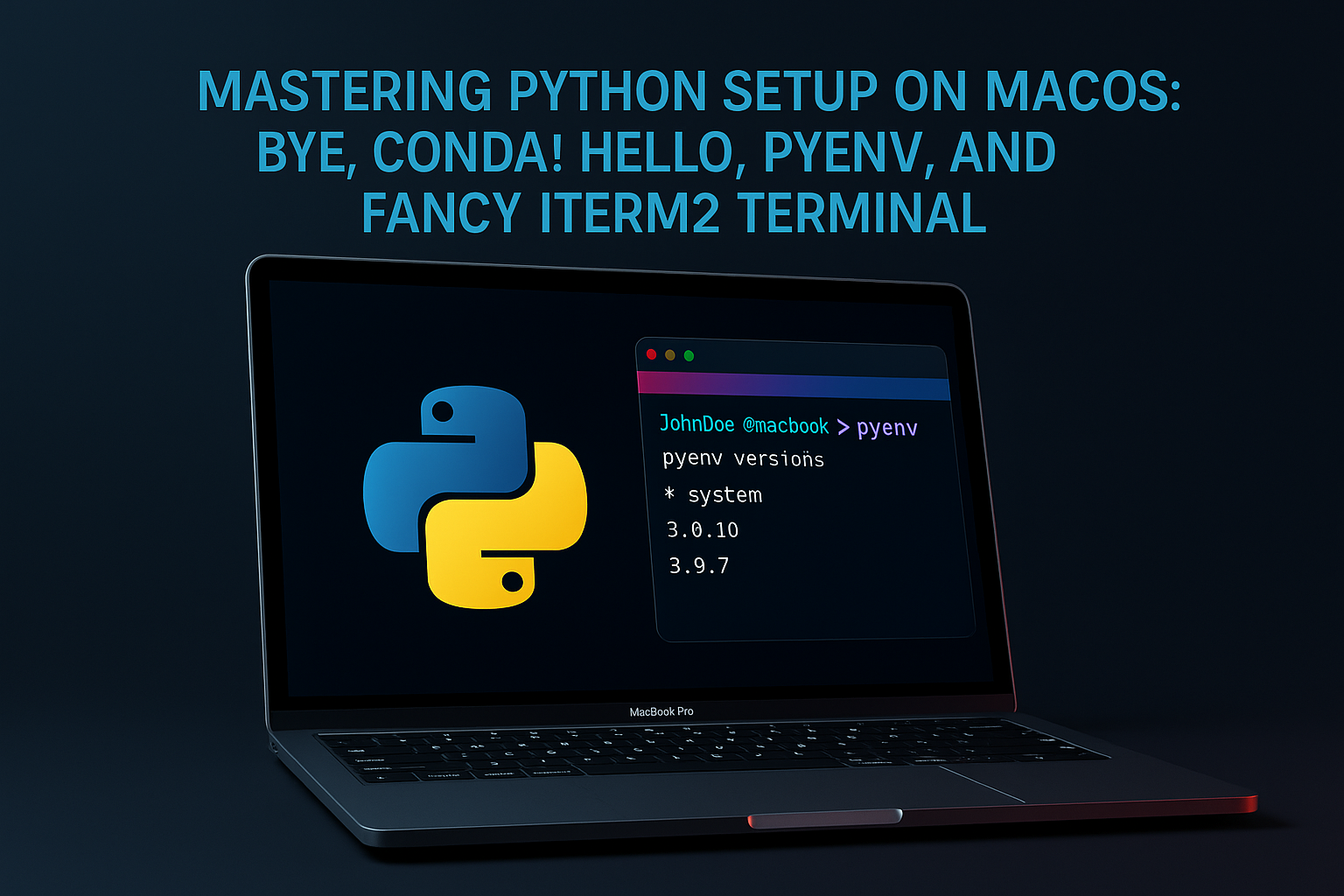 Python development setup on macOS using pyenv and iTerm2 terminal, as described in the blog on mastering Python setup without Conda.
